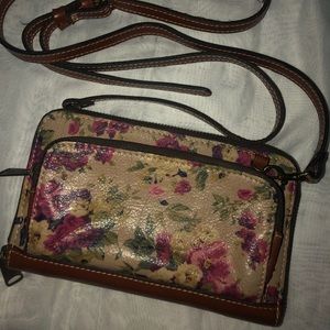 Patrisha Nash floral wallet with strap